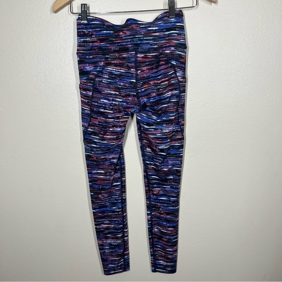 Lululemon Fast & Free 7/8 Tight II *Nulux 25" Hinshu Alpine White Multi Leggings - Picture 6 of 10